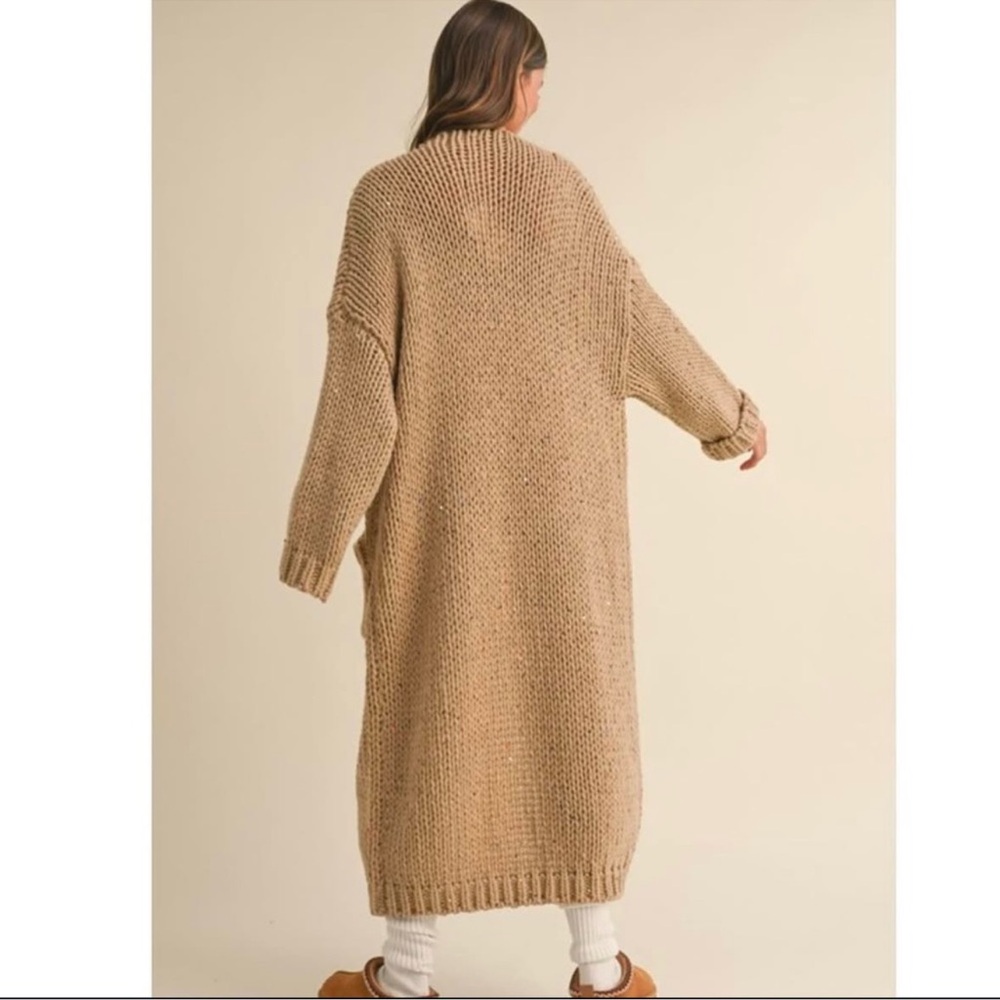 NWT Embellished Chunky knit sequin detail
Duster cardigan size SM - Picture 3 of 11